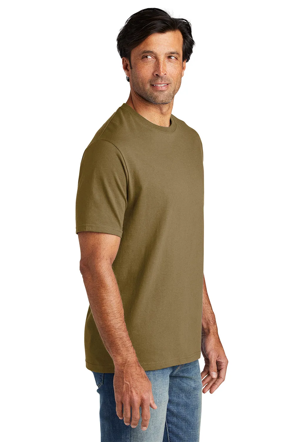 Volunteer Knitwear Mens USA Made All American Short Sleeve Crewneck T-Shirt - Coyote Brown