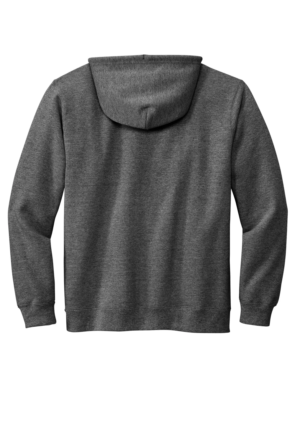 Volunteer Knitwear Mens USA Made Chore Fleece Full Zip Hooded Sweatshirt Hoodie w/ Pockets - Heather Charcoal Grey
