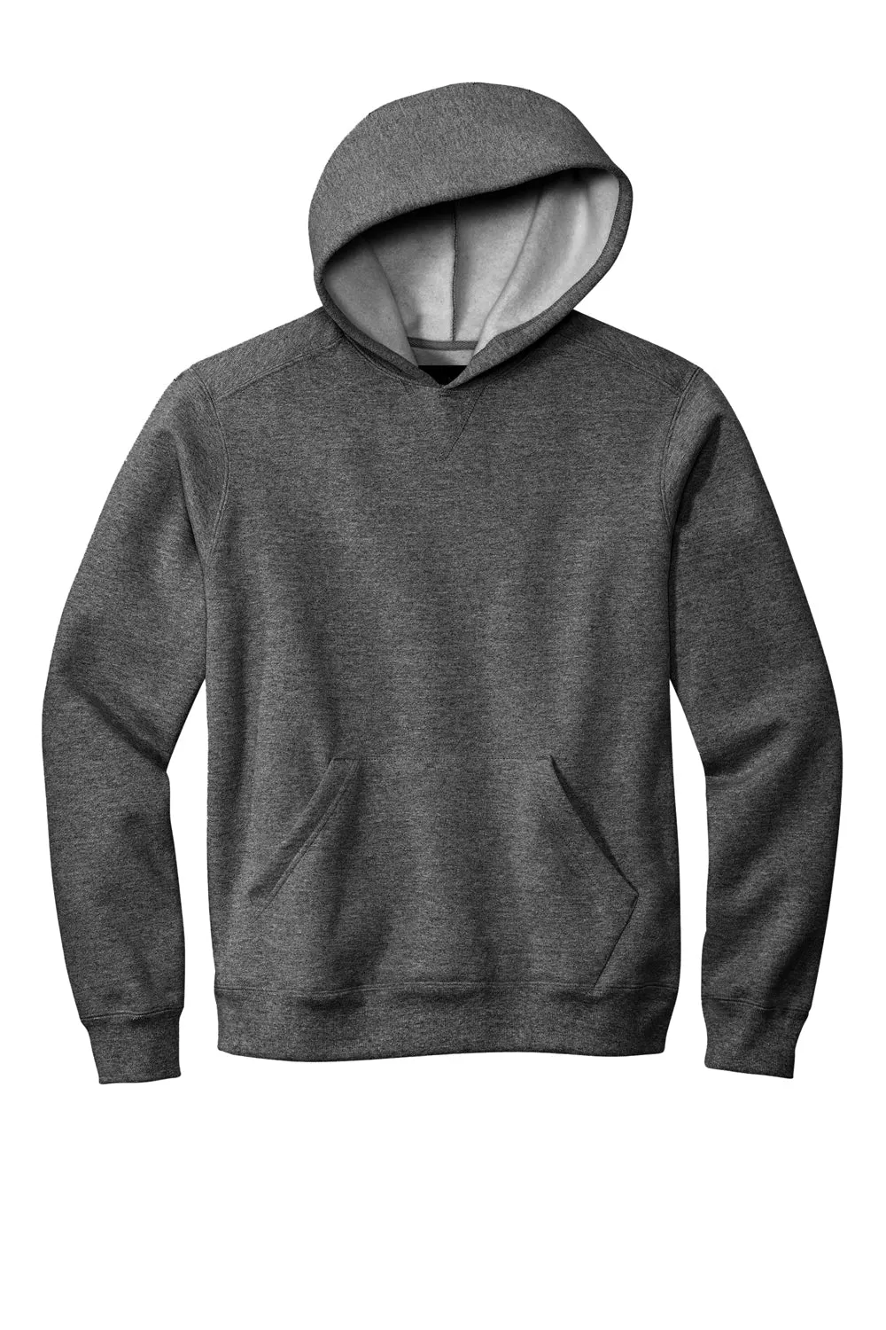 Volunteer Knitwear Mens USA Made Chore Fleece Hooded Sweatshirt Hoodie w/ Pouch Pocket - Heather Charcoal Grey