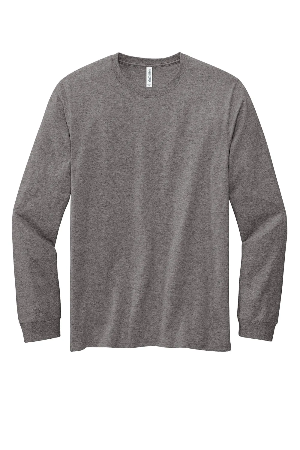 Volunteer Knitwear Mens USA Made Chore Long Sleeve Crewneck T-Shirt - Heather Dark Grey
