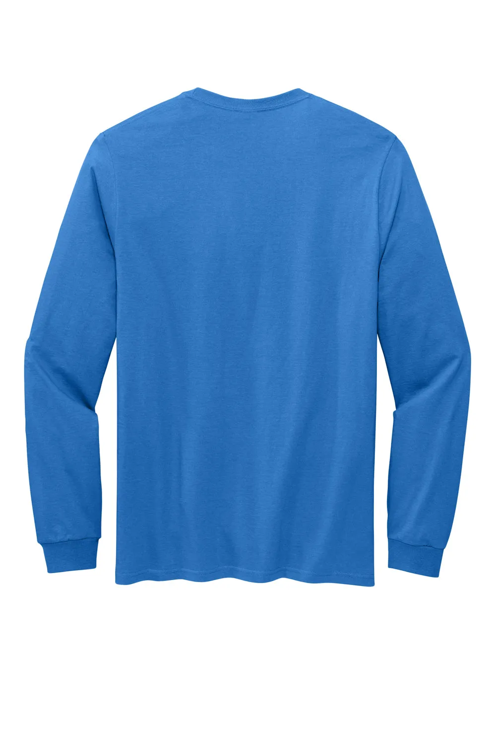 Volunteer Knitwear Mens USA Made Chore Long Sleeve Crewneck T-Shirt - True Royal Blue