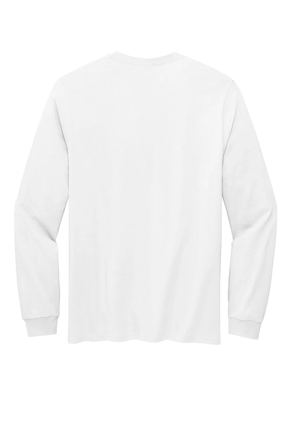 Volunteer Knitwear Mens USA Made Chore Long Sleeve Crewneck T-Shirt - White