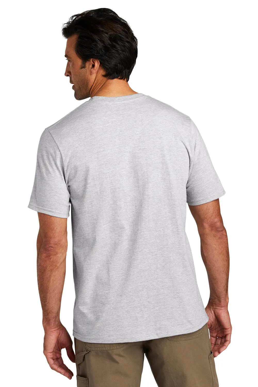Volunteer Knitwear Mens USA Made Chore Short Sleeve Crewneck T-Shirt - Heather Grey