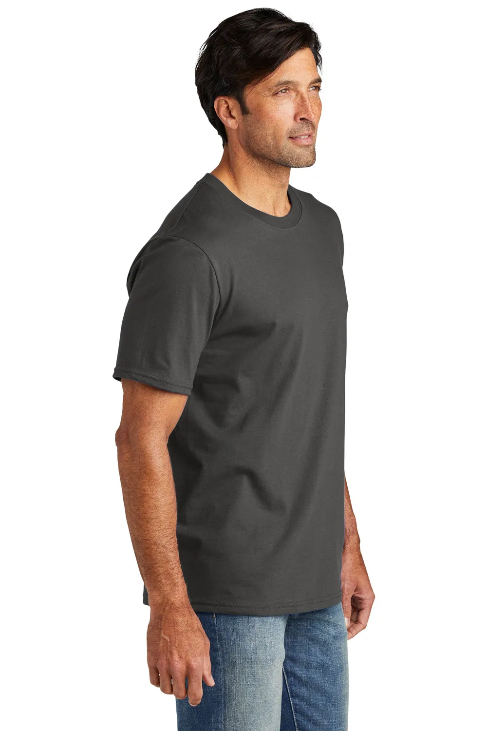 Volunteer Knitwear Mens USA Made Chore Short Sleeve Crewneck T-Shirt - Steel Grey