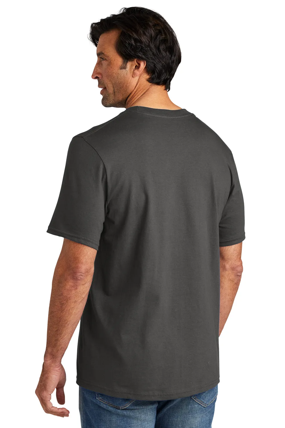 Volunteer Knitwear Mens USA Made Chore Short Sleeve Crewneck T-Shirt - Steel Grey