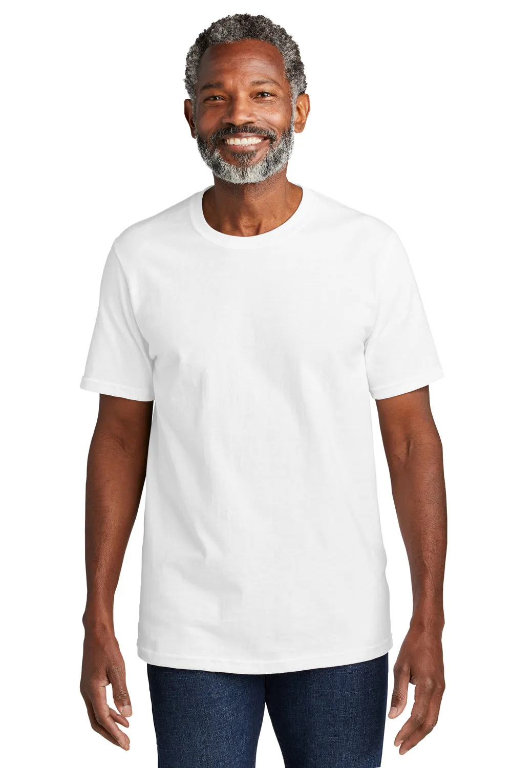 Volunteer Knitwear Mens USA Made Chore Short Sleeve Crewneck T-Shirt - White