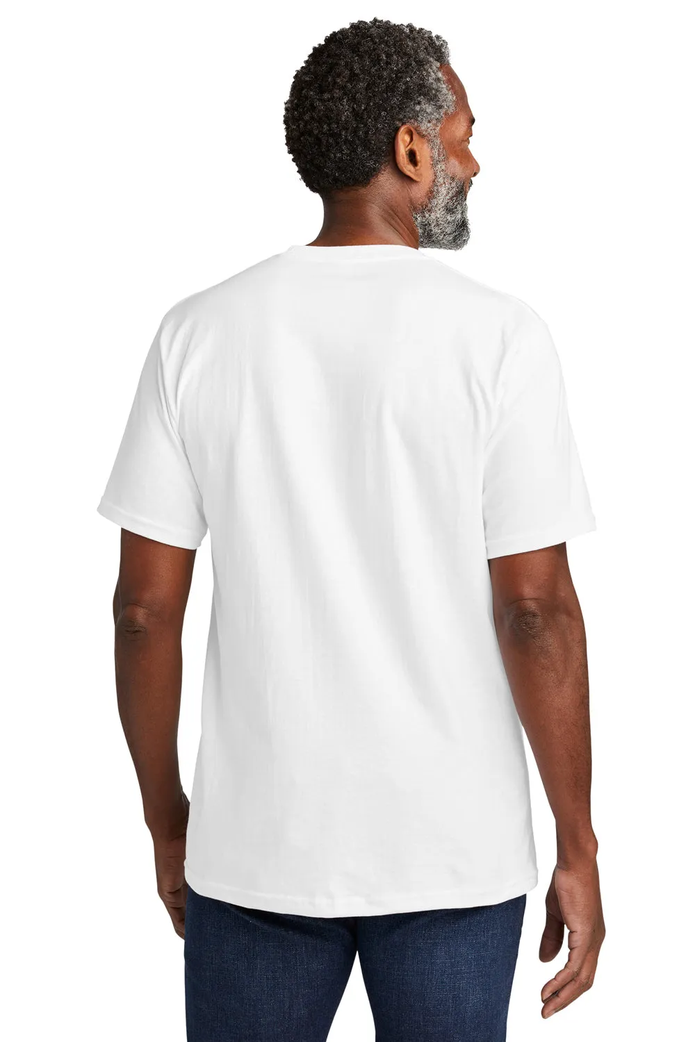 Volunteer Knitwear Mens USA Made Chore Short Sleeve Crewneck T-Shirt - White