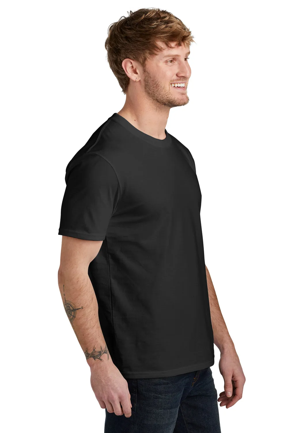 Volunteer Knitwear Mens USA Made Daily Short Sleeve Crewneck T-Shirt - Deep Black