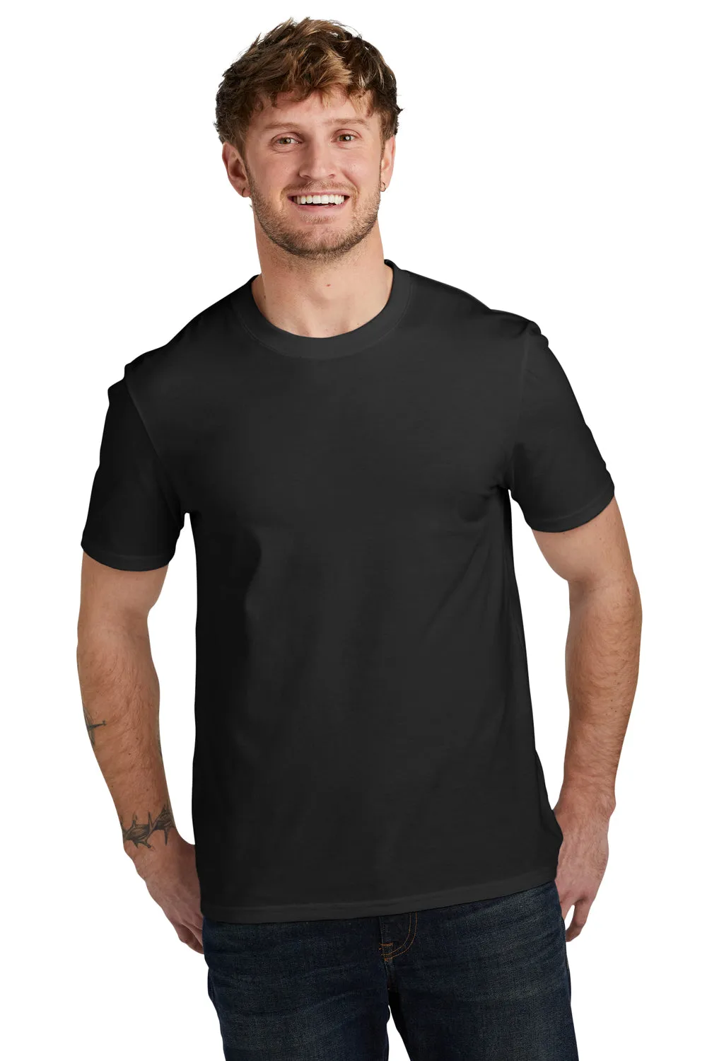 Volunteer Knitwear Mens USA Made Daily Short Sleeve Crewneck T-Shirt - Deep Black