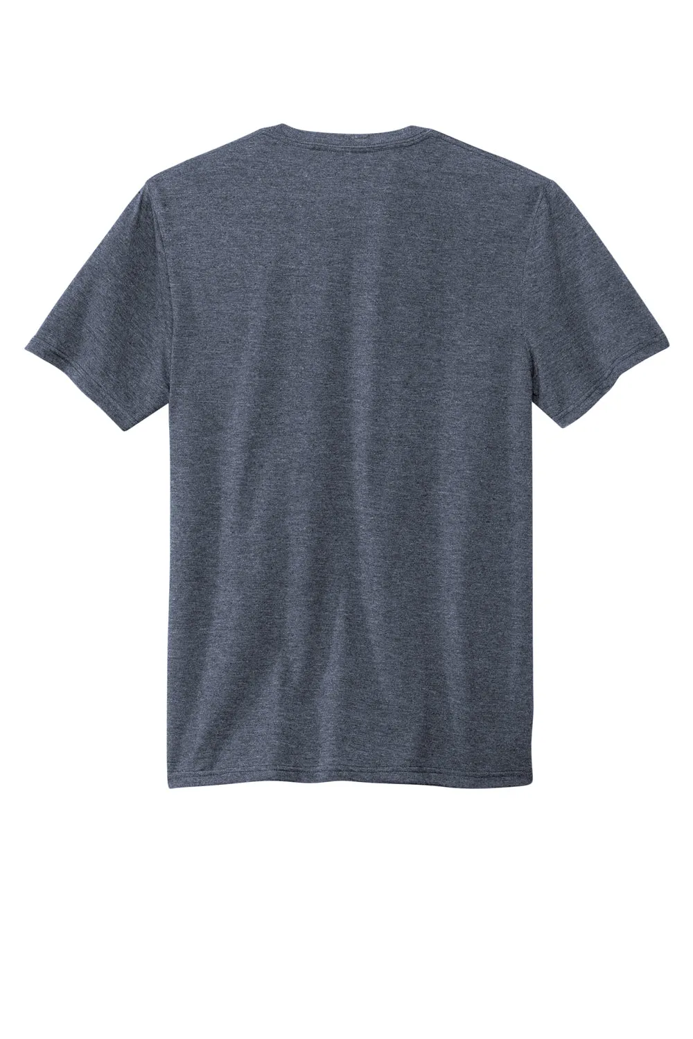 Volunteer Knitwear Mens USA Made Short Sleeve Crewneck T-Shirt - Heather Navy Blue
