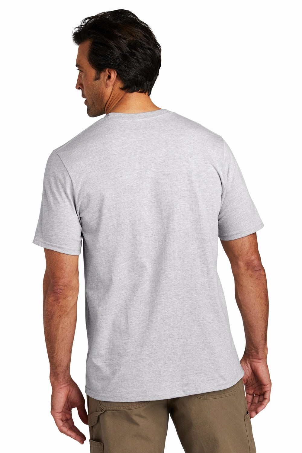 Volunteer Knitwear Mens USA Made Chore Short Sleeve Crewneck T-Shirt - Heather Grey