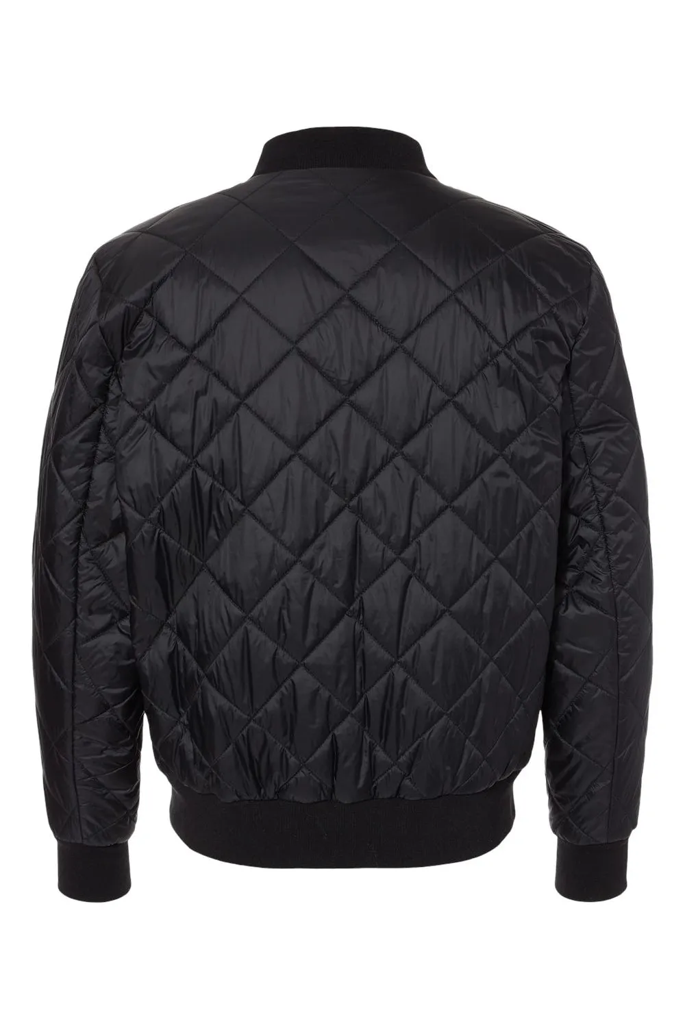 Weatherproof Mens HeatLast Quilted Packable Wind & Water Resistant Full Zip Bomber Jacket - Black