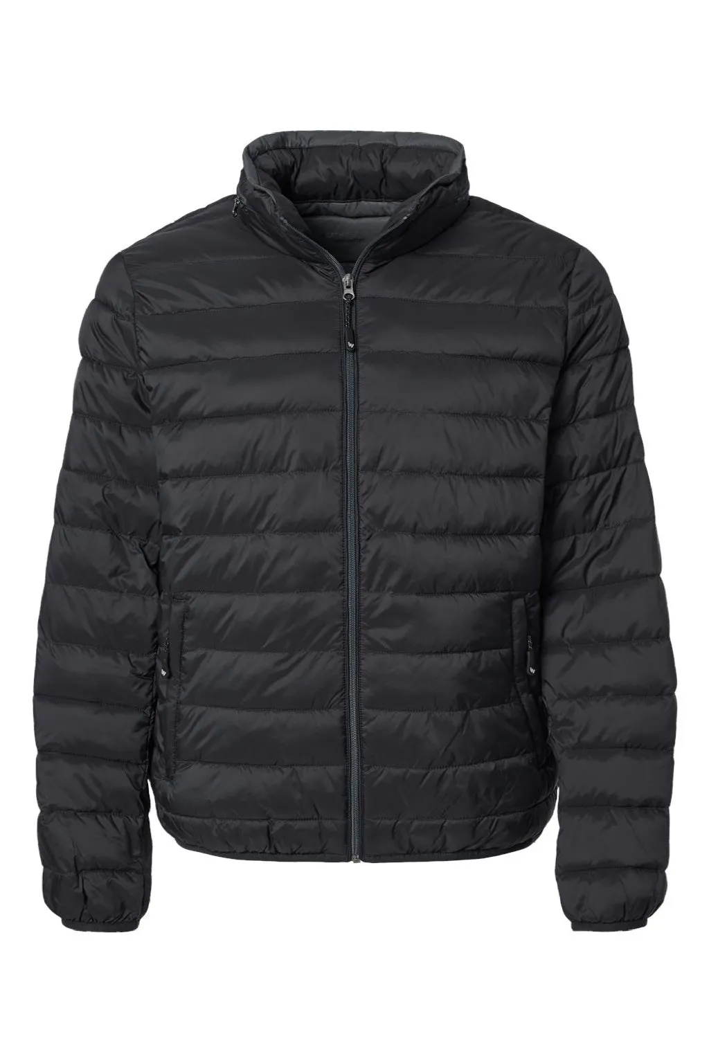 Weatherproof Mens PillowPac Wind & Water Resistant Full Zip Puffer Jacket - Black