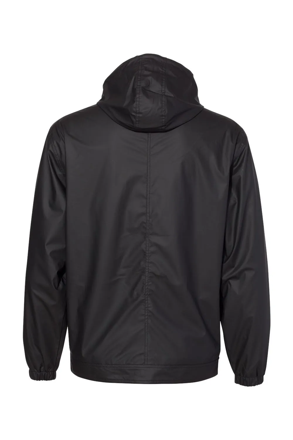 Weatherproof Mens Vintage Water Resistant Full Zip Hooded Rain Jacket - Black