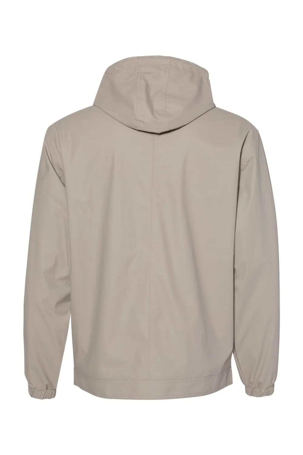 Weatherproof Mens Vintage Water Resistant Full Zip Hooded Rain Jacket - Khaki