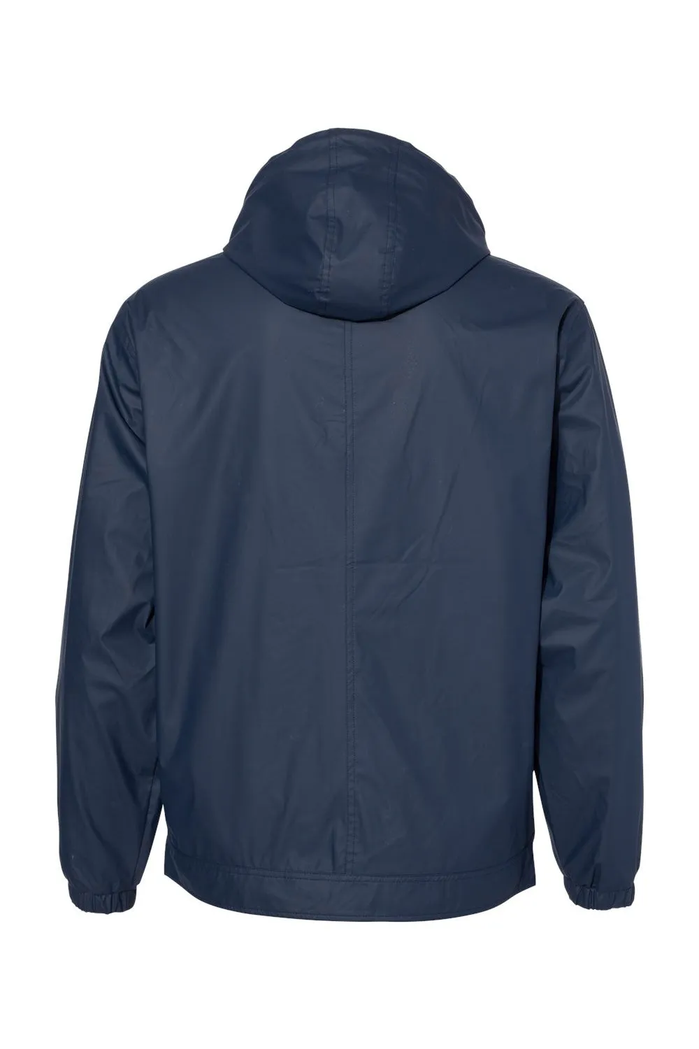 Weatherproof Mens Vintage Water Resistant Full Zip Hooded Rain Jacket - Navy Blue